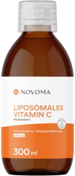 NOVOMA Liposomal Vitamin C 300ml 1000mg Vitamin C je Tagesdosis Mit Quali®-C Vitamin C Hohe Bioverfügbarkeit Unterstützt Immunsystem Vitamin C flüssig Novoma
