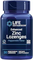 Life Extension, Enhanced Zinc Lozenges (Zink-Lutschtabletten), mit Pfefferminz-Geschmack, 30 vegane Lutschtabletten, Laborgeprüft, Glutenfrei, Vegetarisch, Sojafrei, Ohne Gentechnik