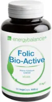EnergyBalance Folic - Kapseln mit Folsäure - Schwangerschaft, Kinderwunsch - Vitamin B9, 5-MTHF Quatrefolic - Hohe Bioverfügbarkeit - Vegan - Qualität aus der Schweiz - 90 VegeCaps à 600 µg