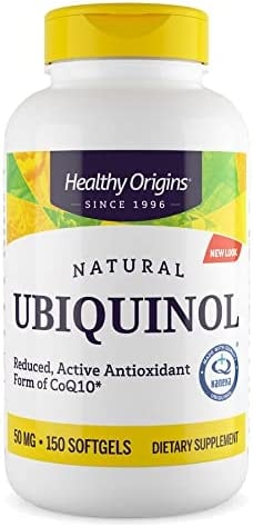 Healthy Origins, Natural Ubiquinol, CoQ10, 50mg, 150 Weichkapseln, Laborgeprüft, Glutenfrei, Sojafrei, Ohne Gentechnik