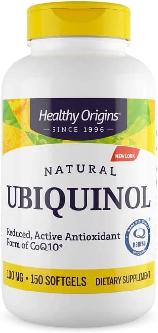 Healthy Origins Natural Ubiquinol mit Kaneka QH, 100mg, hochdosiert, 150 Weichkapseln, Laborgeprüft, Glutenfrei, Sojafrei, Ohne Gentechnik, Großpackung