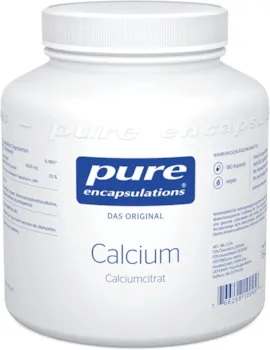 Pure Encapsulations - Calcium (Calciumcitrat) - optimal resorbierbares Calciumcitrat - 180 vegane Kapseln
