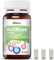 SoVita MultiMineral Tabletten, mit wichtigen Mineralstoffen und Spurenelementen, Nahrungsergänzungsmittel, 100 Tabletten