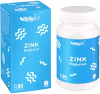 BjökoVit Zink Tabletten (Kapseln) | 25mg Bisglycinat hochdosiert und vegan I Nahrungsergänzungsmittel ohne Zusatzstoffe | Kleine Zink Kapseln statt große Tabletten