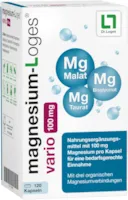 Dr. Loges magnesium-Loges vario 100 mg 120 Kapseln Nahrungsergänzungsmittel mit 100 mg Magnesium für eine bedarfsgerechte Einnahme