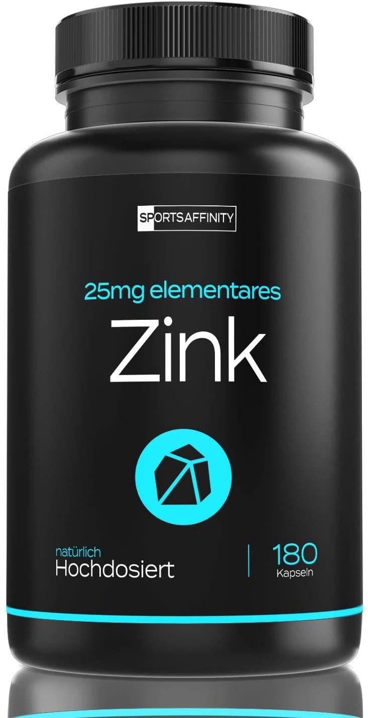 Zink 25mg Hochdosiert - Premium Tabletten mit Zink-Bisglycinat (Zink-Chelat) - 25 mg Elementares Zink pro Tablette - Zink-Chelate Laborgeprüfte Herstellung in Deutschland - vegan