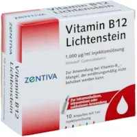 Produktbild von Bewertung Zentiva Pharma GmbH Vitamin B12 Lichtenstein 1000 µg/ml Injektionslösung, 10 St. Ampullen