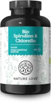 Produktbild von Bewertung NATURE LOVE Bio Spirulina Bio Chlorella je 3000mg Spirulina Chlorella pro Tagesdosis 500 Tabletten ohne Zusätze und Bio zertifiziert hochdosiert laborgeprüft und vegan