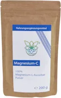 VITARAGNA Magnesium-C Pulver, Magnesium-Ascorbat als Reinsubstanz, Vitamin-C in Pulverform als leicht lösliches, 200 g Magnesiumascorbat bzw. Magnesium Ascorbat