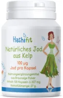 Hashifit - 100µg Natürliches Jod aus Kelp - 120 Mini Kapseln flexible Dosierung - bei Jodempfindlichkeit Schilddrüse Hashimoto