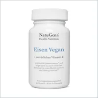 Produktbild von Bewertung NatuGena Eisen Vegan und natürliches Vitamin C zur Steigerung des Eisengehaltes im Blut 90 Kapseln