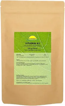 Bonemis Vitamin B3 (Nicotinamid, „flush-free“), Pulver, vegan, Premiumqualität ohne Zusatzstoffe, 100 g im umweltfreundlichen Beutel aus Kraftpapier