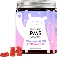 Bears with Benefits - PMS Gummies - Mönchspfeffer, Vitamin B6 & Dong Quai Extrakt - Vit B6 trägt zur Regulierung deines Hormonhaushalts bei - vegan - Monatsvorrat - Femtastic PMS Vitamin Bears with Benefits
