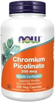 Now Foods Chromium Picolinate 200 mcg, 250 vegane Kapseln, Laborgeprüft, Spurenelement, Chrom, Glutenfrei, Sojafrei, Vegetarisch