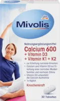 Mivolis Das gesunde Plus Calcium 600 + Vitamin D3 + K, Tabletten Gluten + Laktosefrei (1erPack) 01x30Stk