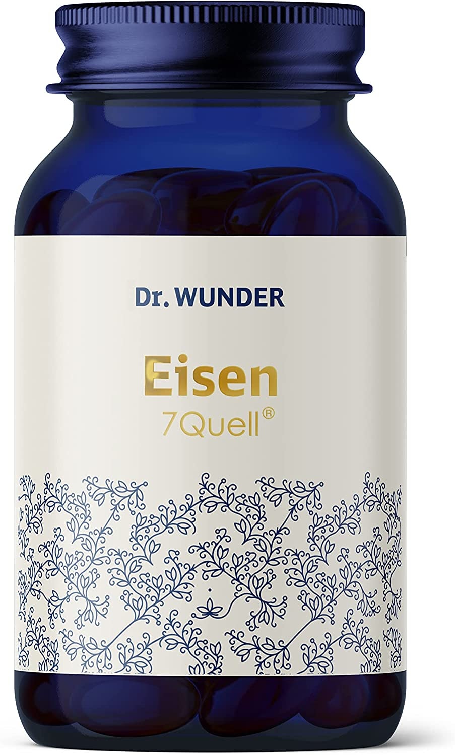 Dr. Wunder® Eisen 21mg liposomal: 45 vegane Softkapseln | magenfreundliches pflanzliches Eisen in echter liposomaler Form | 21 mg elementares Eisen | enthält Curryblatt, Aronia & Aspergillus oryzae