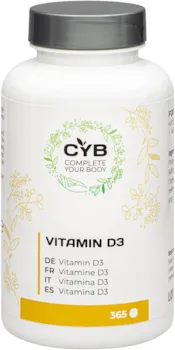 CYB Vitamin D3 2000 I.E. – 50 µg D3 – Vegetarisch – 1 x 365 Tabletten