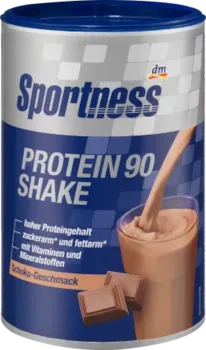Sportness DM Eiweiß Shake Pulver 90 mit Magnesium Vitamin B6 Schoko-Geschmack 350g