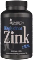 BIOMENTA Zink 50 mg – vegan - Zink Bisglycinat hochdosiert mit 25 mg Zink je ½ Tablette - 365 Zink-Tabletten