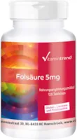 Vitamintrend - Folsäure 5mg - 120 vegane Tabletten - Vitamin B9 - Hochdosiert - Folic Acid