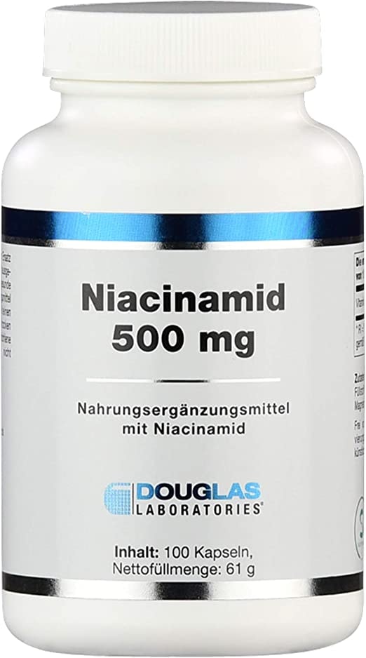 Douglas Laboratories Niacinamid - Vitamin B3 zur Unterstützung der Herz-Kreislauf-Gesundheit, 100 Kapseln, 60 g