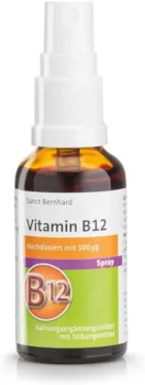 Sanct Bernhard - Vitamin-B12-Spray | 500µg pro Tagesdosis | Für 240 Tage | Vegan | Einfache Anwendung | Himbeergeschmack | 30ml