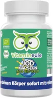 Produktbild von Vitamineule Jod Kapseln aus Bio Kelp hochdosiert mit 400µg natürliches Jod aus Bio Kelp Algen Extrakt - ohne künstliche Zusatzstoffe - Qualität aus Deutschland - vegan -