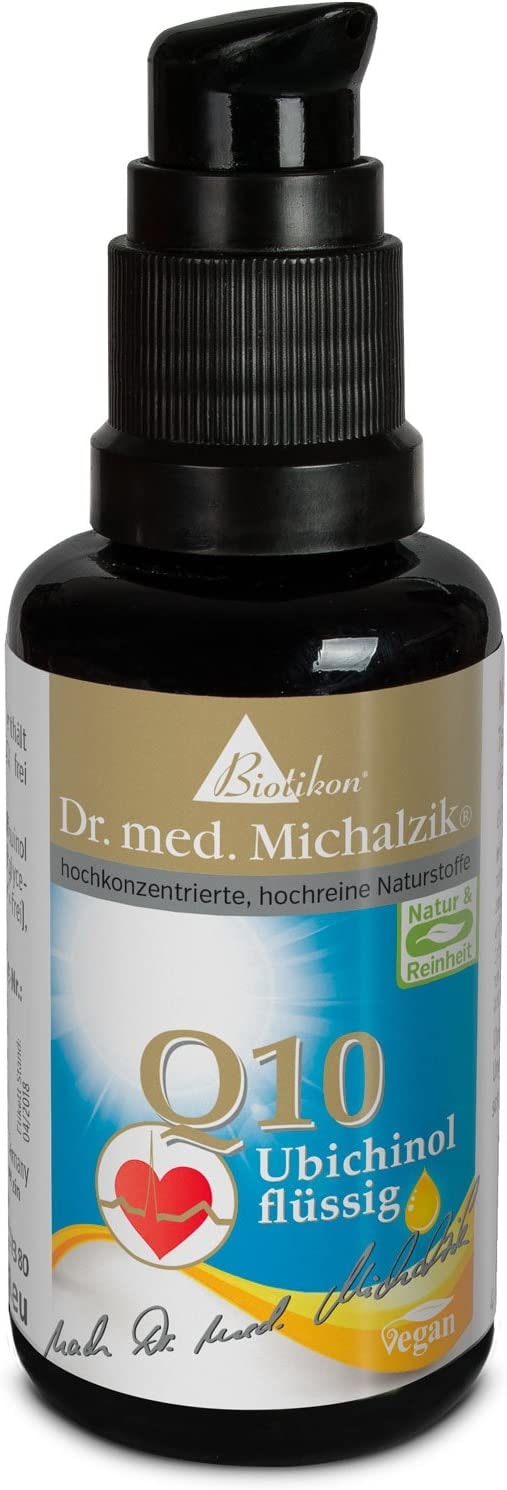 Biotikon - Ubichinol Q10 Dr. med. Michalzik - bessere Bioverfügbarkeit - nicht oxidiertes Q10 in Mizellen aus Phospholipiden - ohne Zusatzstoffe - von BIOTIKON®