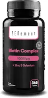 Zenement Vitamin B7 Biotin complex, mit Selen und Zink, 365 Tabletten | Haut, Haare und Nägel | Vegan, keine Konservierungsstoffe, keine Allergene, GMO-frei | von Zenement