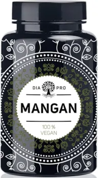 DiaPro Mangan-Tabletten mit 10mg Mangan pro Tablette aus Mangan-Bisglycinat 365 Stück Jahresvorrat 100% Vegan Laborgeprüft