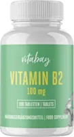 Vitabay Vitamin B2 (Riboflavin) | 100 vegane Tabletten | Hochdosiert mit 100 mg | Laborgeprüft & hergestellt aus hochwertigen Rohstoffen