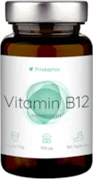 Friskamin - Vitamin B12 500μg hochdosiert vegan - 180 Kapseln entsprechen einer 6 Monate Dosis - hochwertiges Methylcobalamin - sorgfältig in Deutschland hergestellt