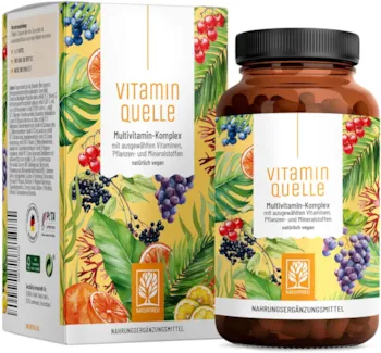 Produktbild von Bewertung NATURTREU All in One Multivitamin Mineralien Komplex 35 wertvolle A-Z Vitamine und Mineralstoffe Multi Vitamin Kapseln hochdosiert Vegan und ohne unnötige Zusatzstoffe