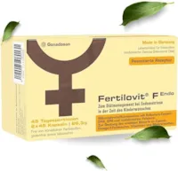 Produktbild von Bewertung Kinderwunsch Fertilovit F Endo Endometriose Lebensmittel für besondere medizinische Zwecke speziell entwickelt mit antientzündlichen und antioxidativen Nährstoffen ideal auch bei Kinderwunsch 90 Kapseln