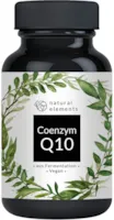 natural elements Coenzym Q10 200mg pro Kapsel 120 vegane Kapseln Hochwertiges Q10 aus pflanzlicher Fermentation Laborgeprüft hochdosiert vegan