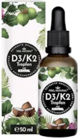 Feel Natural® Vitamin D3/K2 Tropfen - Spitzenrohstoff K2VITAL® mit 99,7% All-Trans-MK-7, laborgeprüft, hochdosiert, ohne Zusätze, in Deutschland produziert