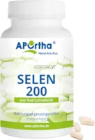 APOrtha Selen, 120 vegane Kapseln mit je 200µg aus Natriumselenit, hochdosiert und leicht zu schlucken, allergenfrei, vegan, glutenfrei, Alternative zu Tropfen und Tabletten