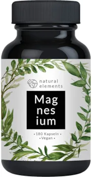 Bewertung natural elements Premium Magnesiumcitrat 2320mg davon 360mg elementares Magnesium pro Tagesdosis 180 Kapseln laborgeprüft und hochdosiert