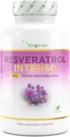 Vit4ever Resveratrol mit 500 mg pro Kapsel Premium: 98% Trans-Resveratrol aus japanischem Staudenknöterich Wurzel-Extrakt - 60 Kapseln - Laborgeprüft - Hochdosiert - Vegan
