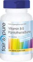 Fair & Pure Vitamin B5 Tabletten 200mg Pantothensäure - vegan - ohne Magnesiumstearat - 180 Tabletten