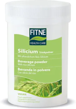 FITNE Health Care Silicium Trinkpulver, p­flanzliches Reis-Silicium, Kieselsäure für Haut, Haar und Nägel, stärkt Knorpel, Sehnen und Bindegewebe, vegan und laktosefrei (120 g)