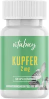 Vitabay Kupfer 2 mg • 120 Kapseln • Kupfergluconat • Vegan und natürlich • Bioverfügbar • Essentielles Spurenelement • Frei von Zusatzstoffen • Made in Germany