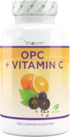 Vit4ever - OPC Traubenkernextrakt natürliches Vitamin C 240 Kapseln für 8 Monate - Höchster OPC Gehalt nach HPLC - Laborgeprüftes OPC aus europäischen Weintrauben - Vegan
