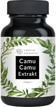 natural elements Camu-Camu Kapseln Natürliches Vitamin C 180 vegane Kapseln für 6 Monate Laborgeprüft ohne unerwünschte Zusätze