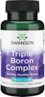 SWANSON Premium Triple Boron Complex Bor-Komplex 3mg, 250 Kapseln, hochdosiert, Laborgeprüft, Sojafrei, Glutenfrei, Ohne Gentechnik