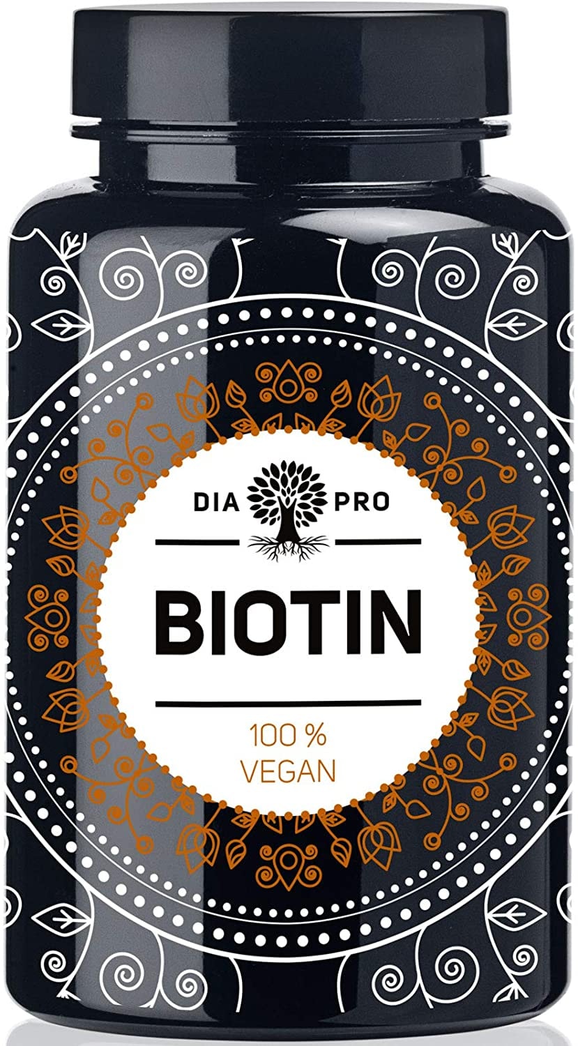 DiaPro® Hochdosierte Biotin-Tabletten mit 10 mg Biotin pro Tablette Auch als Vitamin B7 bzw. Vitamin H bekannt 365 Stück Jahresvorrat. 100% Vegan Laborgeprüft Made in Germany
