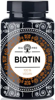 DiaPro Hochdosierte Biotin-Tabletten mit 10 mg Biotin pro Tablette Auch als Vitamin B7 bzw. Vitamin H bekannt 365 Stück Jahresvorrat. 100% Vegan Laborgeprüft Made in Germany