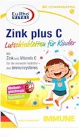 EuRho Vital Zink Vitamin C Lutschtabletten für Kinder vegetarische Nahrungsergänzung zur Unterstützung des Immunsystems Optimal für Kinder ab 4 Jahren Made in Germany