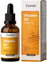 Casida Vitamin D3 Tropfen 5000 I.E. Hochdosierte, flüssige Vitamin D3 Tropfen, gelöst in hochwertigem MCT Öl - Aus der Apotheke - 50 ml