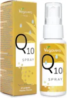 Vegavero Q10 Spray Vegavero Hochwertiger Markenrohstoff Q10Vital™ 50 mg Coenzym Q10 mit Vitamin B1 Ohne Zucker | Ananas-Geschmack | Vegan